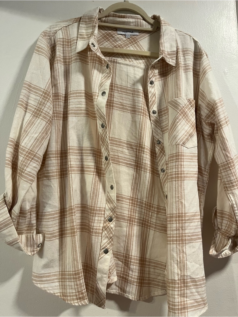 Cotton Cream & Tan Flannel